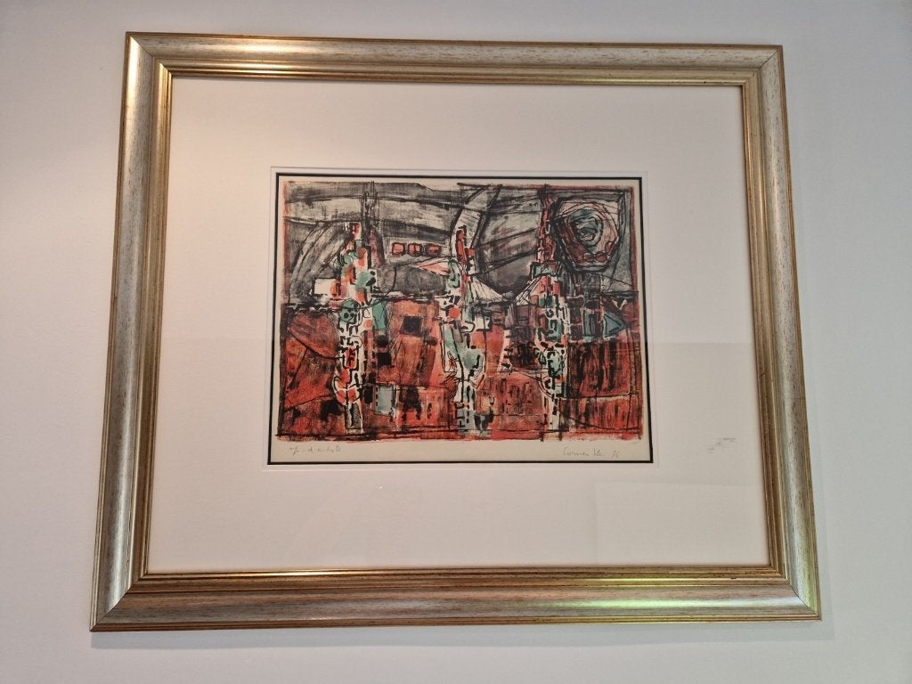 Corneille (1922-2010) - Nuit d'été, litho 1956, Avec certificat d'authenticité, Abstrait, Enlèvement, Lithographie