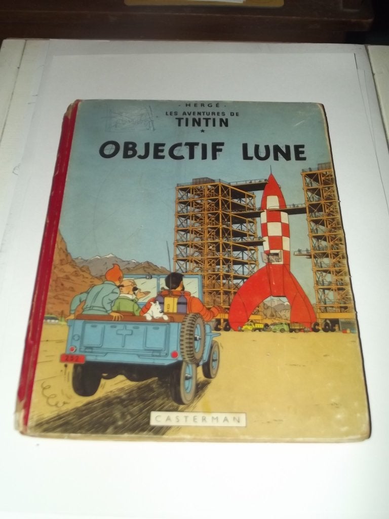 Tintin : Objectif Lune - 1953 EO, Livres, BD, Une BD, Enlèvement ou Envoi, Utilisé, Hergé.