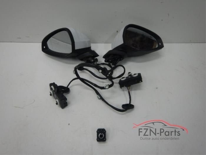 Audi A4 8W Spiegel set links rechts inklapbaar wit, Ophalen of Verzenden, Gebruikt