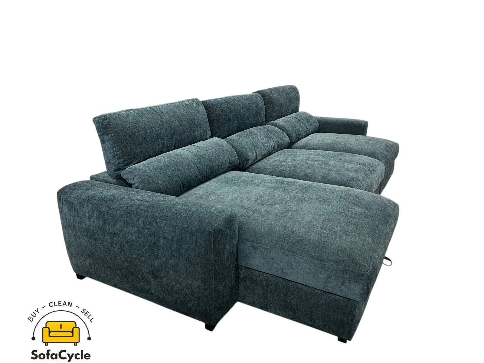 Siège d'angle avec couchage +coffre de rangement — Overstock, Neuf, Enlèvement ou Envoi, SofaCycle, Tissus
