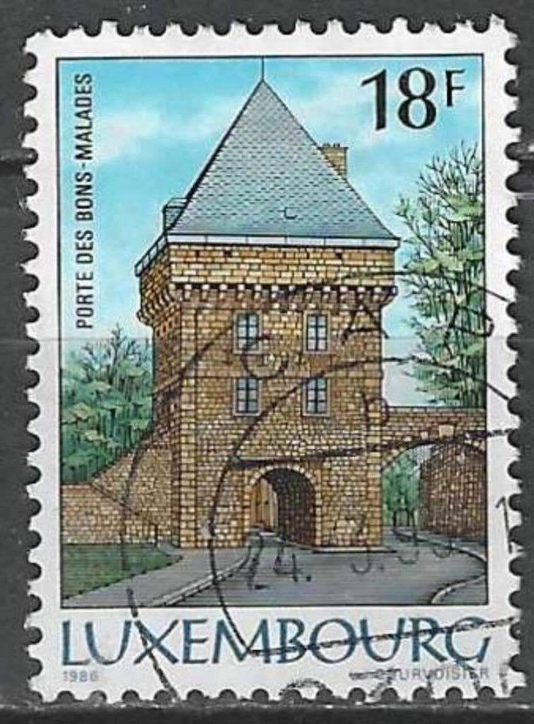 Luxembourg 1986 - Yvert 1104 - Porte des Bons Malades (ST), Envoi, Luxembourg, Affranchi