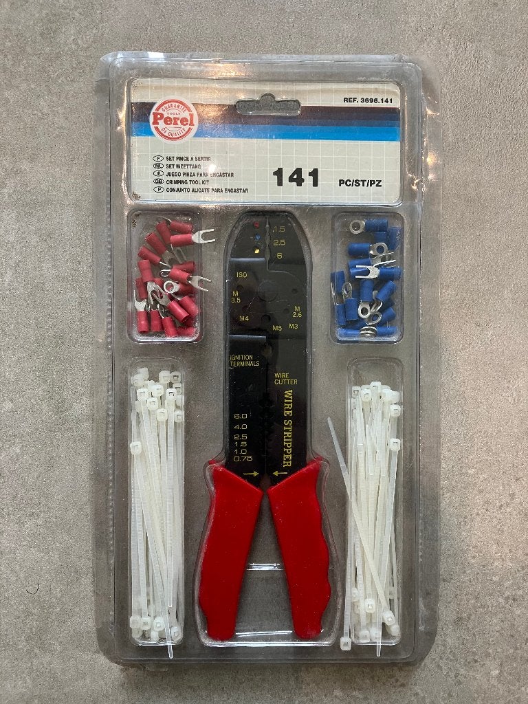 NIEUW : Perel set inzet / knijptang 1,5 - 2,5 - 6 mm2, Ophalen of Verzenden, Nieuw