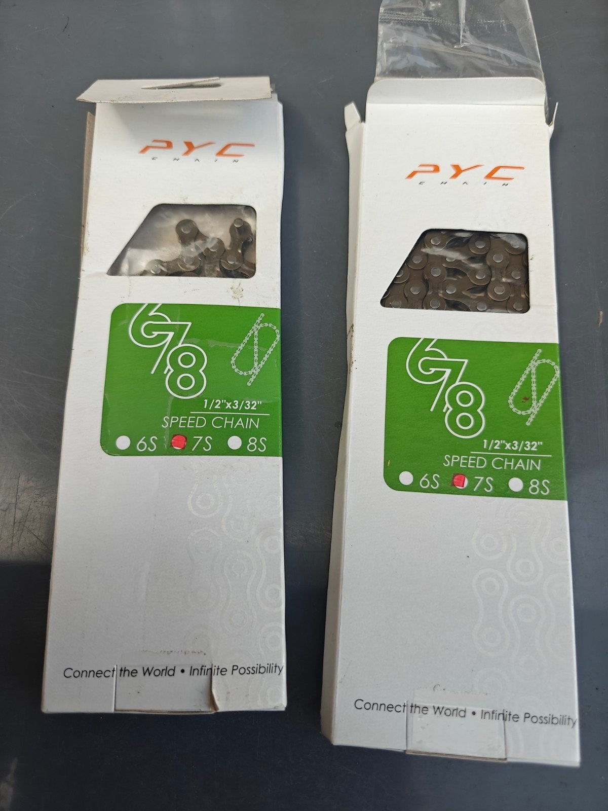 2 x chaîne de vélo Pyc 7/8 vitesses, Enlèvement ou Envoi