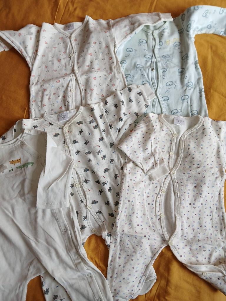 Lot 5 pyjamas bb coton, Garçon ou Fille, Divers, Utilisé, Enlèvement