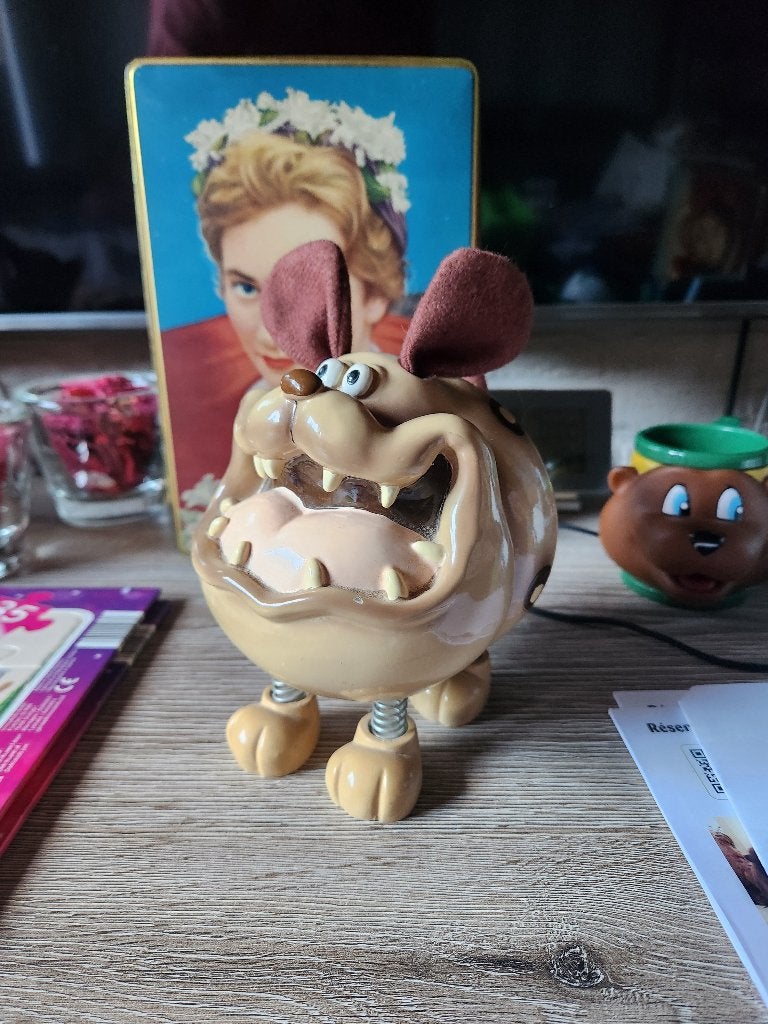 Spaarpot gekke hond op veren, Collections, Enlèvement ou Envoi, Animal