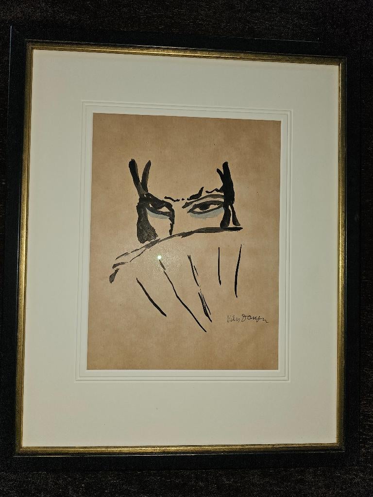 Kees van Dongen  Aquarel, Antiek en Kunst, Ophalen