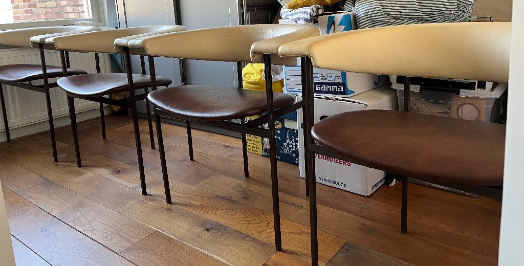 Eetkamer set van Rudolf wolf meander gamma stoelen, Huis en Inrichting, Ophalen, Gebruikt, Minder dan 75 cm, Minder dan 150 cm