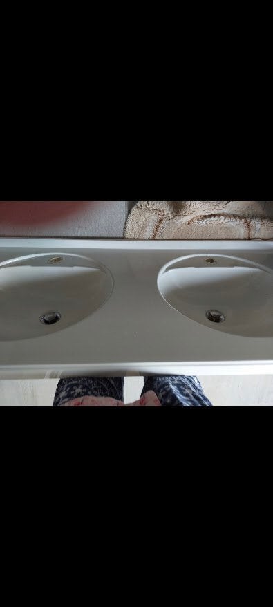 dubbel lavabo,  Van Marcke, Ophalen, Zo goed als nieuw, Steen, Wastafel