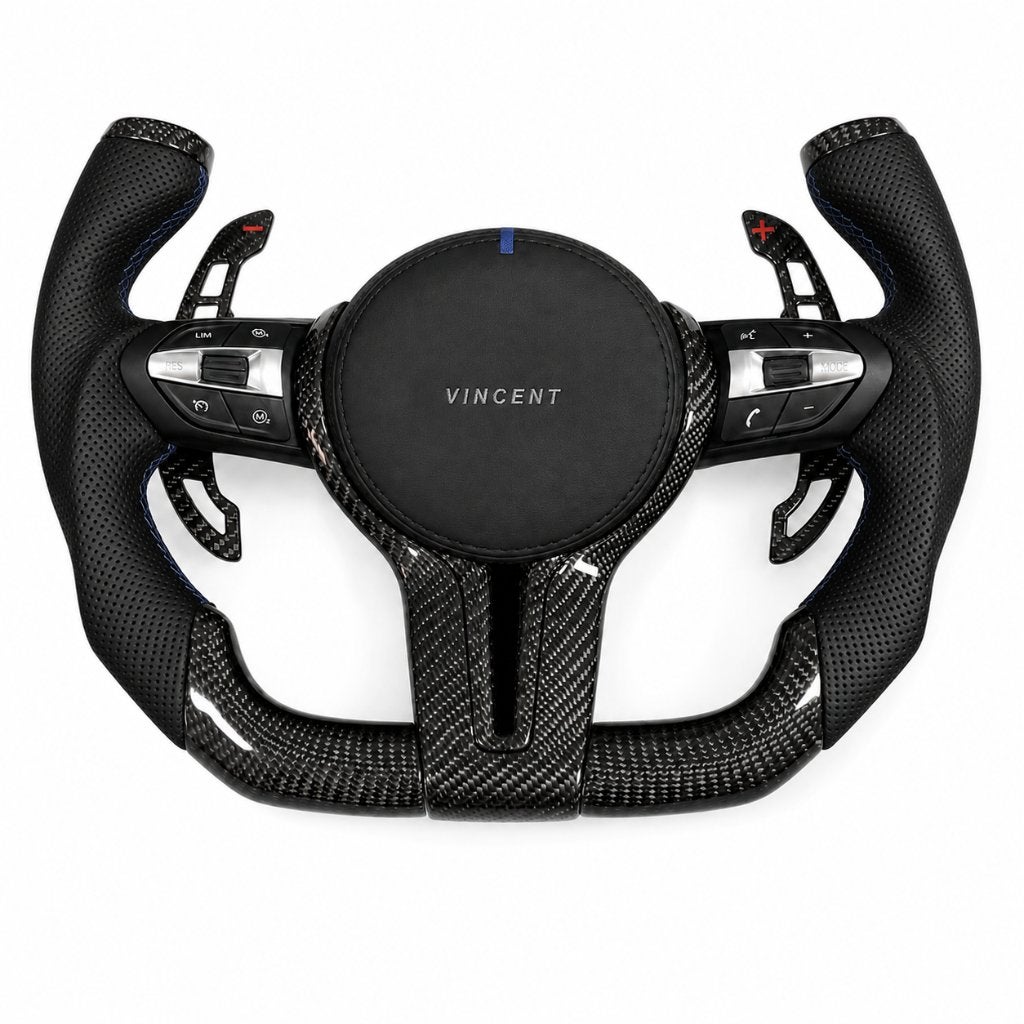 Volant yoke carbone noir sur mesure BMW F et E, Enlèvement ou Envoi, Neuf, BMW