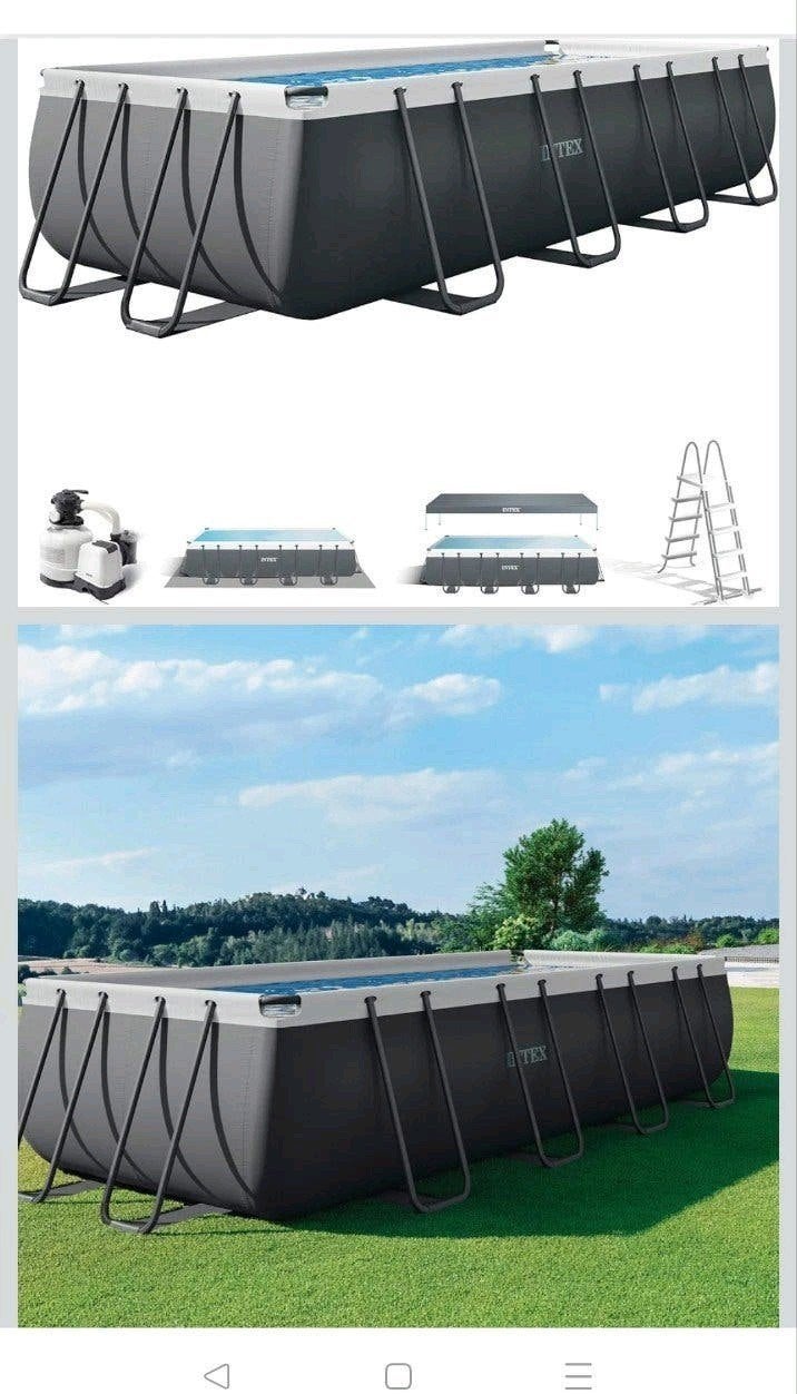 INTEX Ultra XTR Frame Pool rechthoekig, Gebruikt, 200 tot 300 cm, Rechthoekig, Ophalen