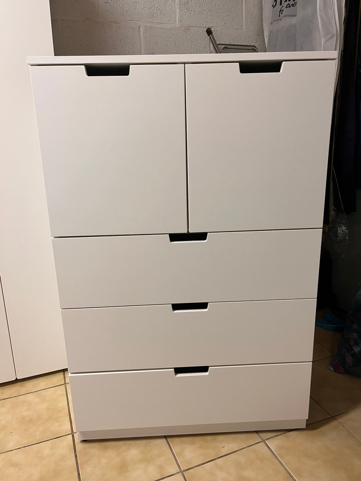 Meuble 5 tiroirs IKEA Nordli blanche, Maison & Meubles, Enlèvement, Comme neuf