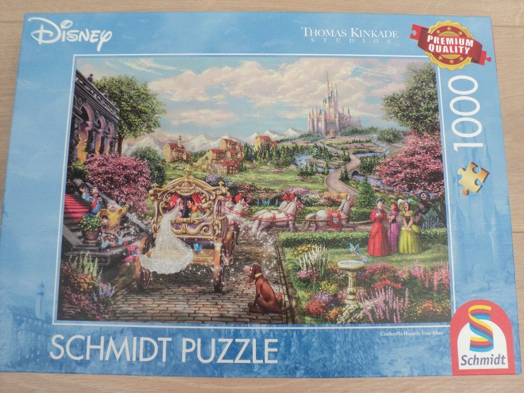 9 Thomas Kinkade Disney Schmidt puzzels, Hobby en Vrije tijd, Ophalen of Verzenden, 500 t/m 1500 stukjes, Zo goed als nieuw, Legpuzzel