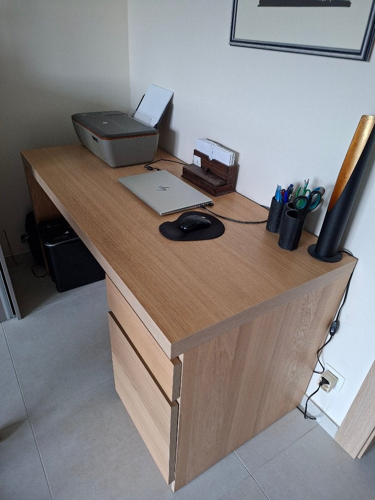 Bureau couleur chêne clair Malm 1400/650, Enlèvement, Comme neuf