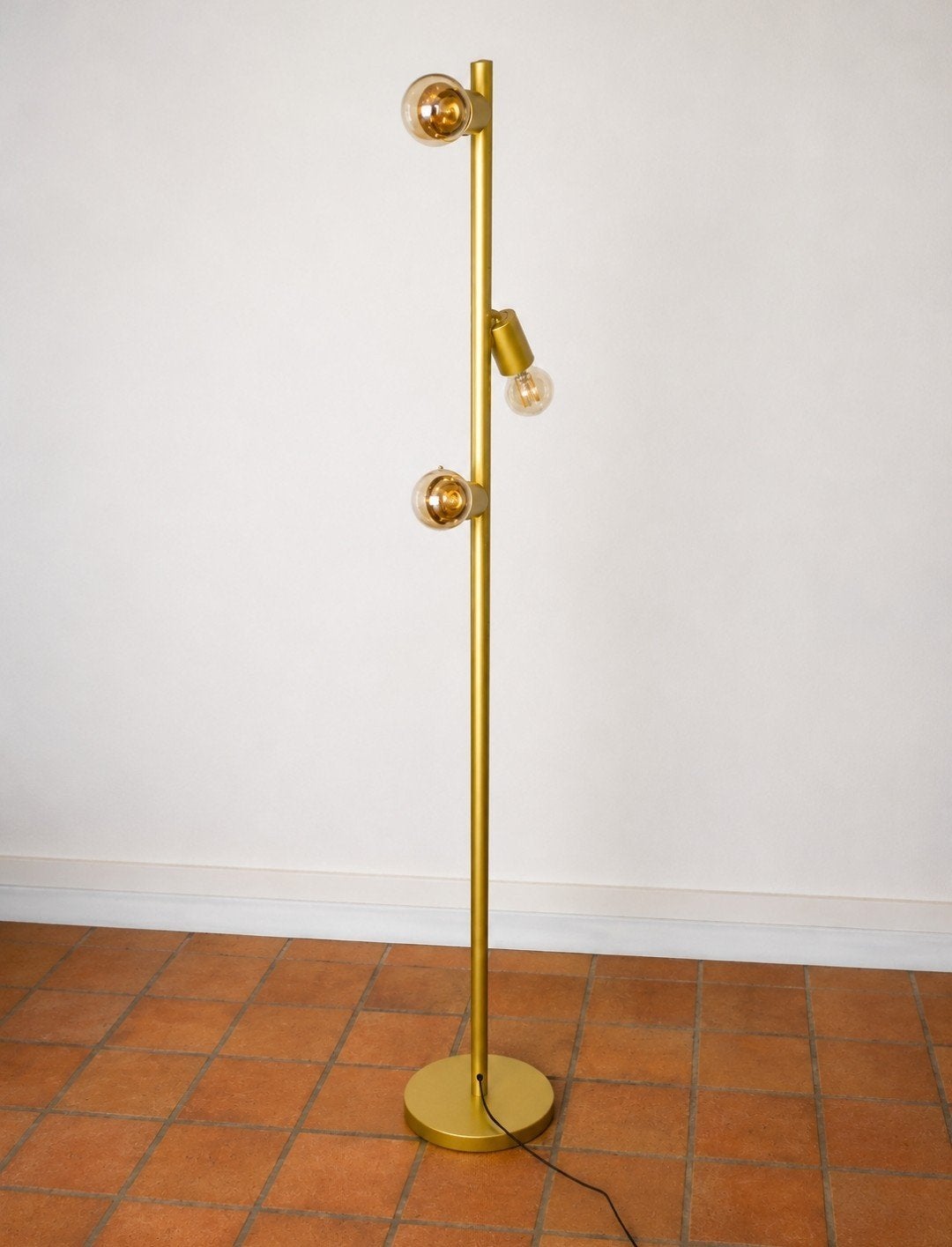 Moderne goudkleurige vloerlamp, Ophalen of Verzenden