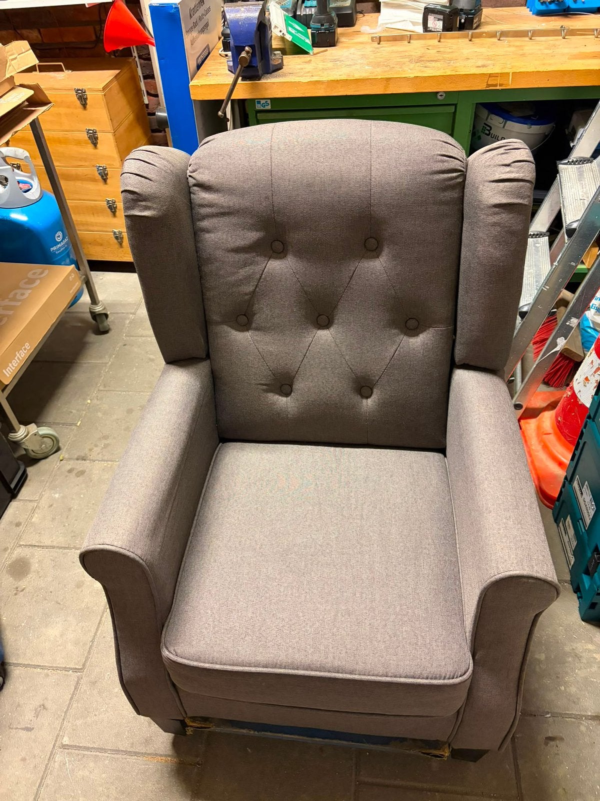 Zetel met voetenbankje (als nieuw), Huis en Inrichting, Fauteuils, Ophalen, Zo goed als nieuw
