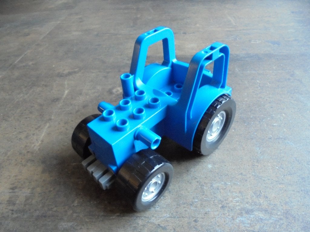 Lego Duplo Farm Tractor with 2x3 Studs on Hood (zie foto's), Enlèvement ou Envoi, Utilisé, Briques en vrac, Duplo