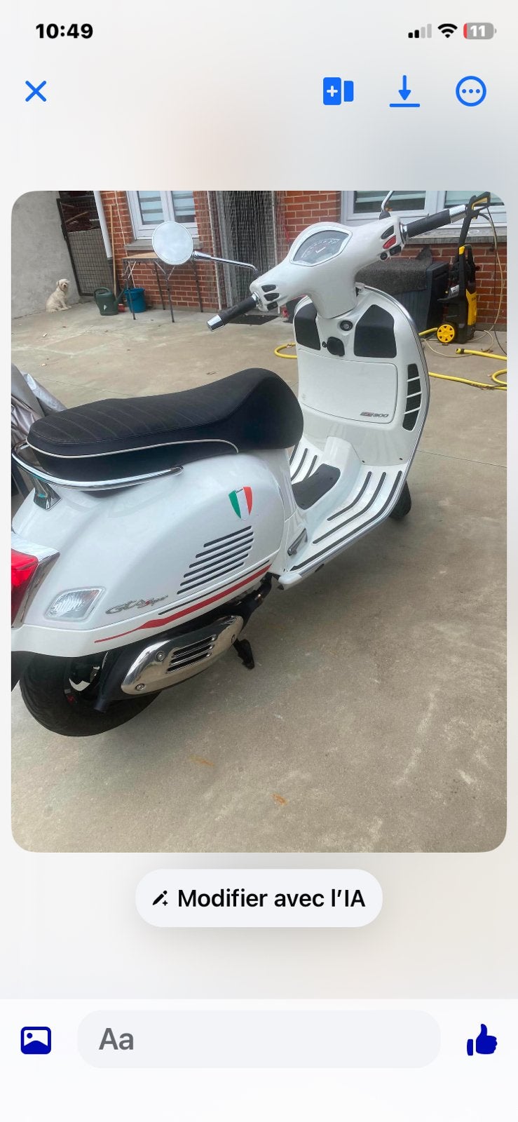 Vespa gts 300 suoer sport. 2021.  5009klm, Vélos & Vélomoteurs, 300 cm³, Vespa S, Comme neuf, Enlèvement