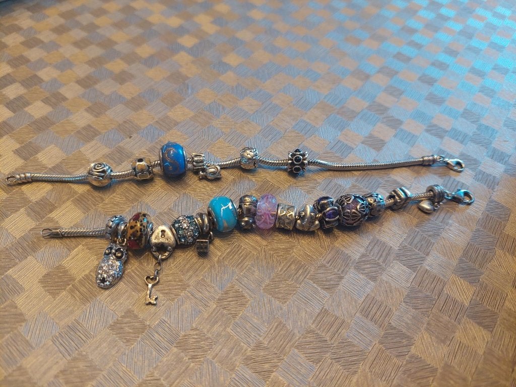 Pandora Armband klein en groot met bedels, Ophalen of Verzenden, Zilver, Met bedels of kralen
