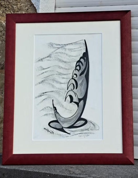 dessin le temps universel signe charles delporte, Antiquités & Art, Enlèvement ou Envoi, Dessin