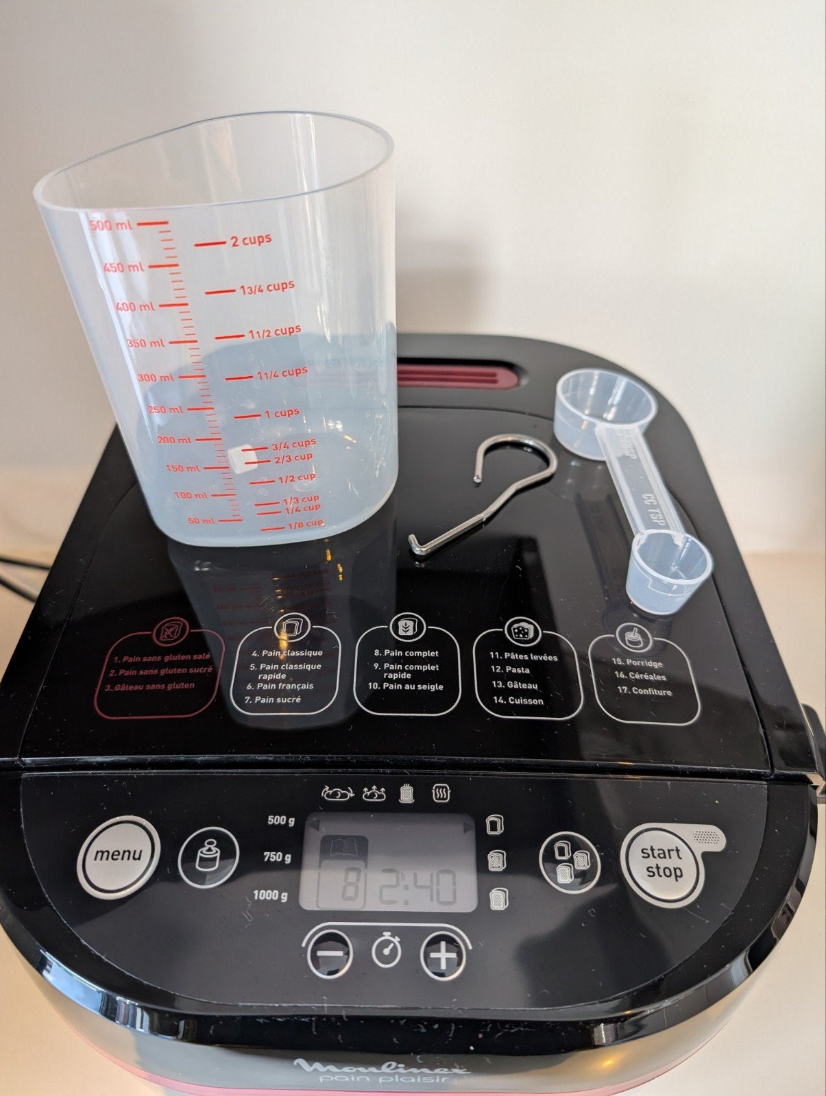 Moulinex broodbakmachine, Elektronische apparatuur, Meer dan 10 programma's, Zo goed als nieuw, 400 tot 800 gram deeg, Ophalen