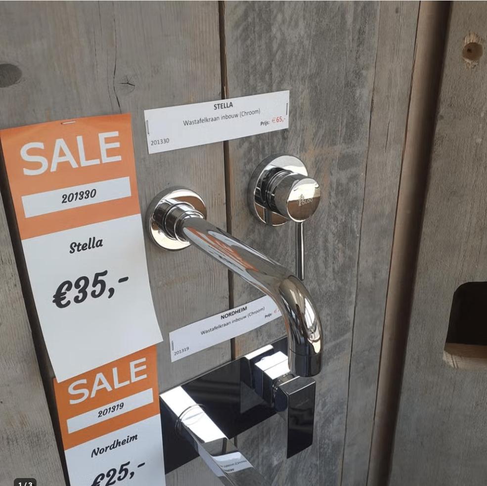 OP=OP Inbouw Badkraan, Chroom, Mengkraan, Sanitair, Stella, Huis en Inrichting, Woonaccessoires | Overige, Ophalen of Verzenden