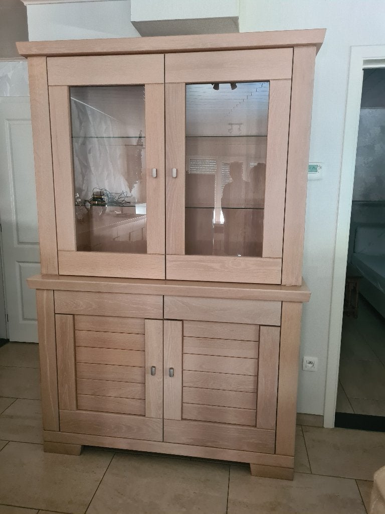 Massief eiken kasten van eetkamer te koop, Huis en Inrichting, Ophalen, Zo goed als nieuw, Landelijk modern
