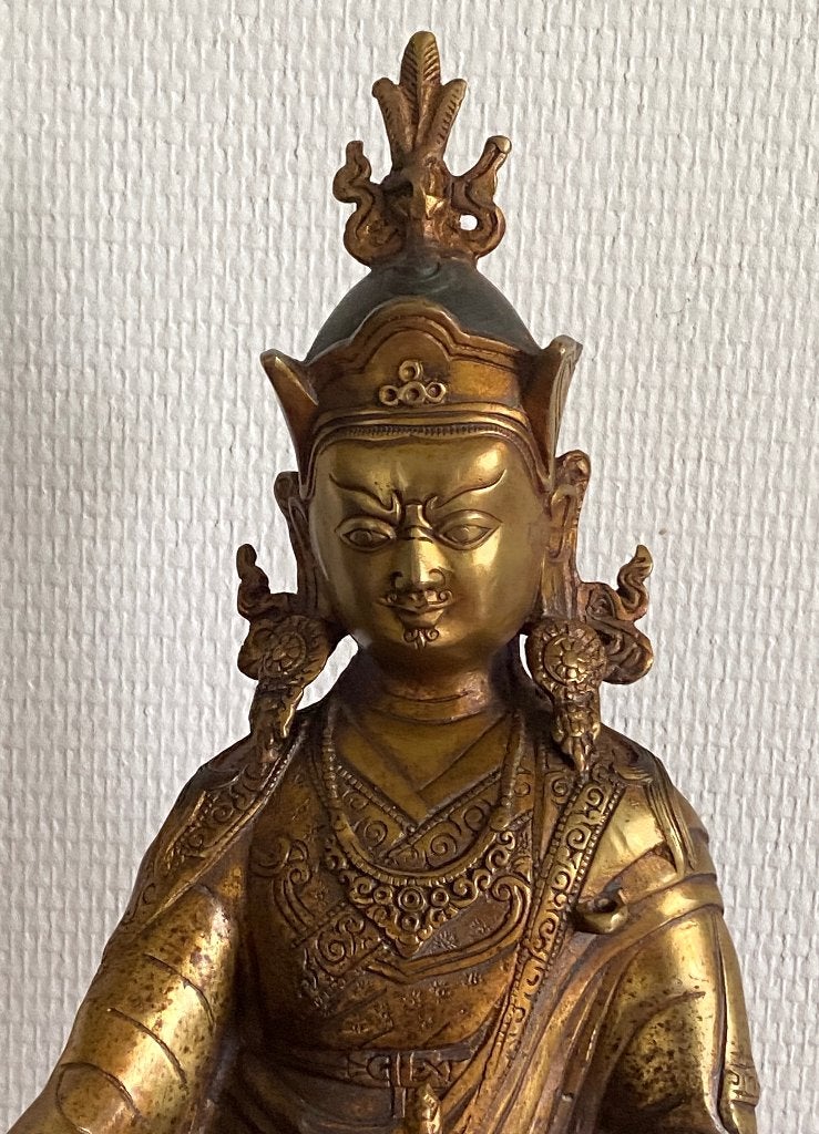 Ancien Bouddha Rinpoche en Bronze Doré Chine Années 50, Enlèvement ou Envoi, Chine, Bronze, Objet rituel