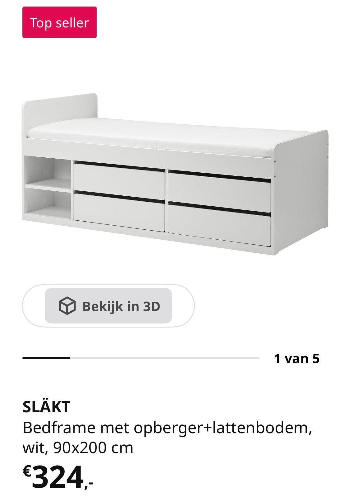 Eenpersoonsbed, Kinderen en Baby's, Ophalen, Zo goed als nieuw