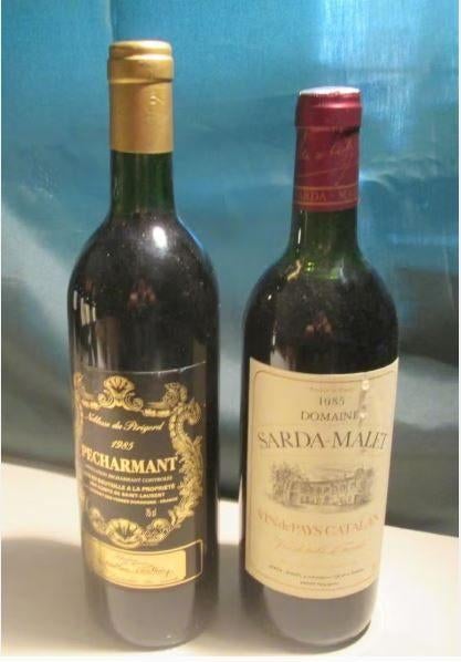 2 vieux vins rouges français Prima de 1985, Enlèvement ou Envoi, Pleine, Comme neuf, Vin rouge