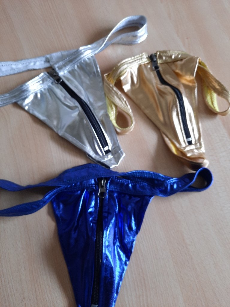 3 stringetje met rits, blinkend, Ophalen of Verzenden, Overige kleuren, Geen merk, Slip