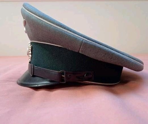 Duits wo2 visor cap vizierpet infanterie schirmmütze top, Verzamelen, Militaria | Tweede Wereldoorlog, Landmacht, Helm of Baret