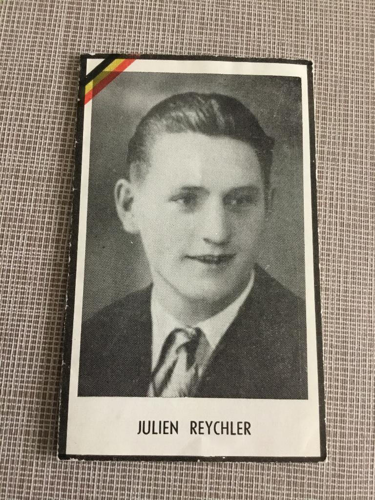 Oorlogsslachtoffer Reychler Maldegem +concentratiekamp 1945, Verzamelen, Verzenden, Bidprentje