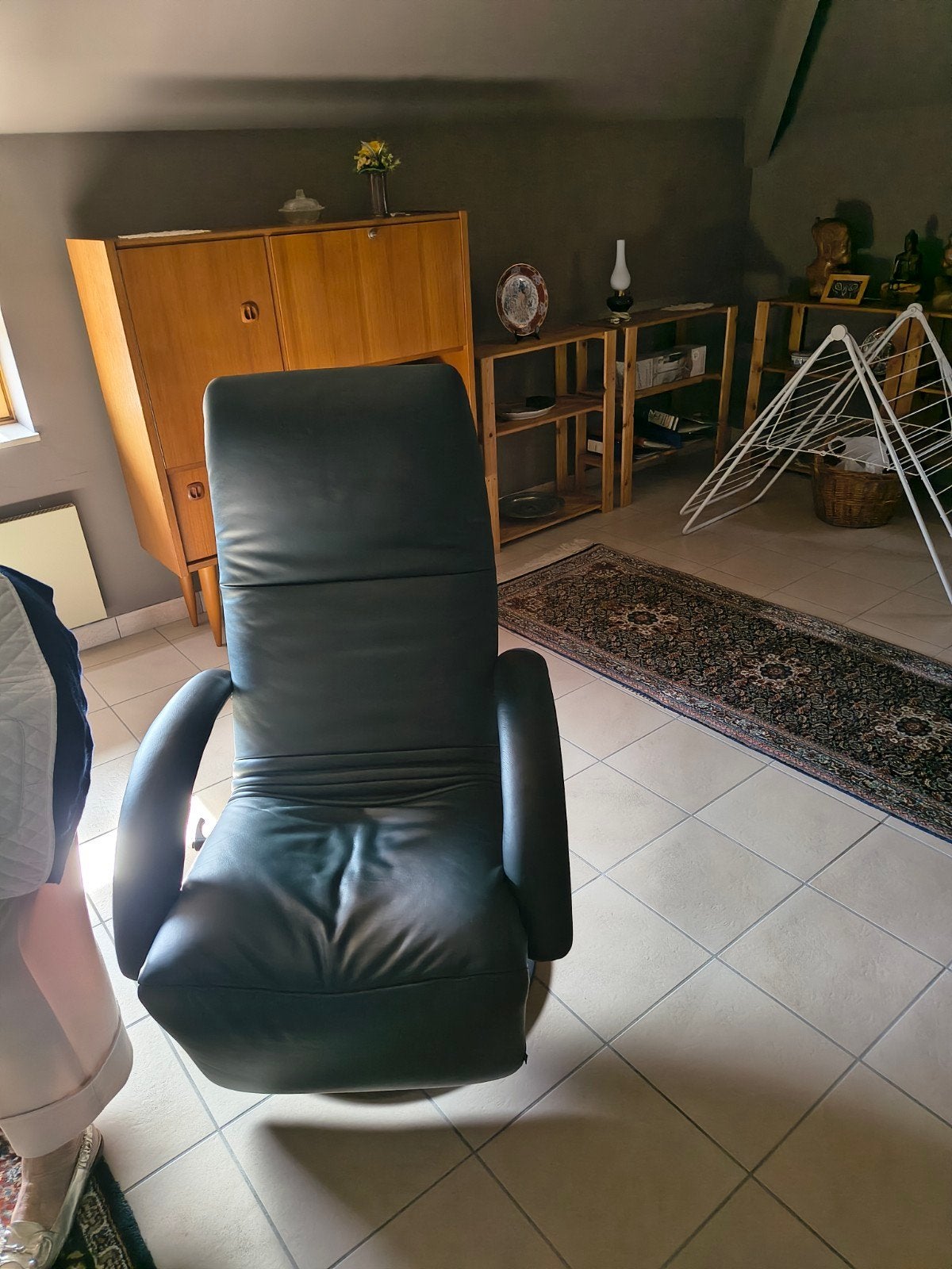 Zetel en relax met bankje in leder., Ophalen