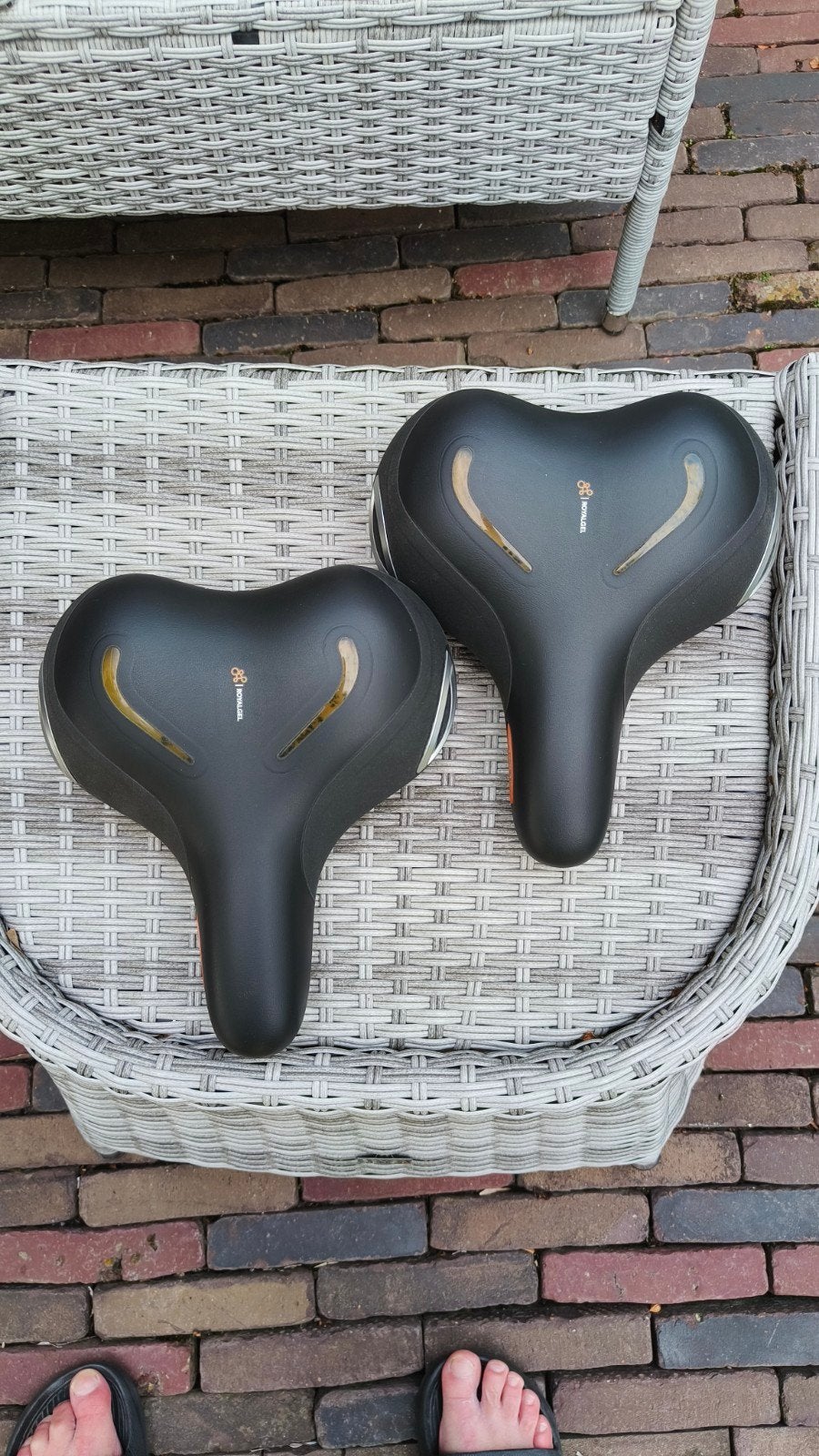 nieuwe fietszadels, Ophalen