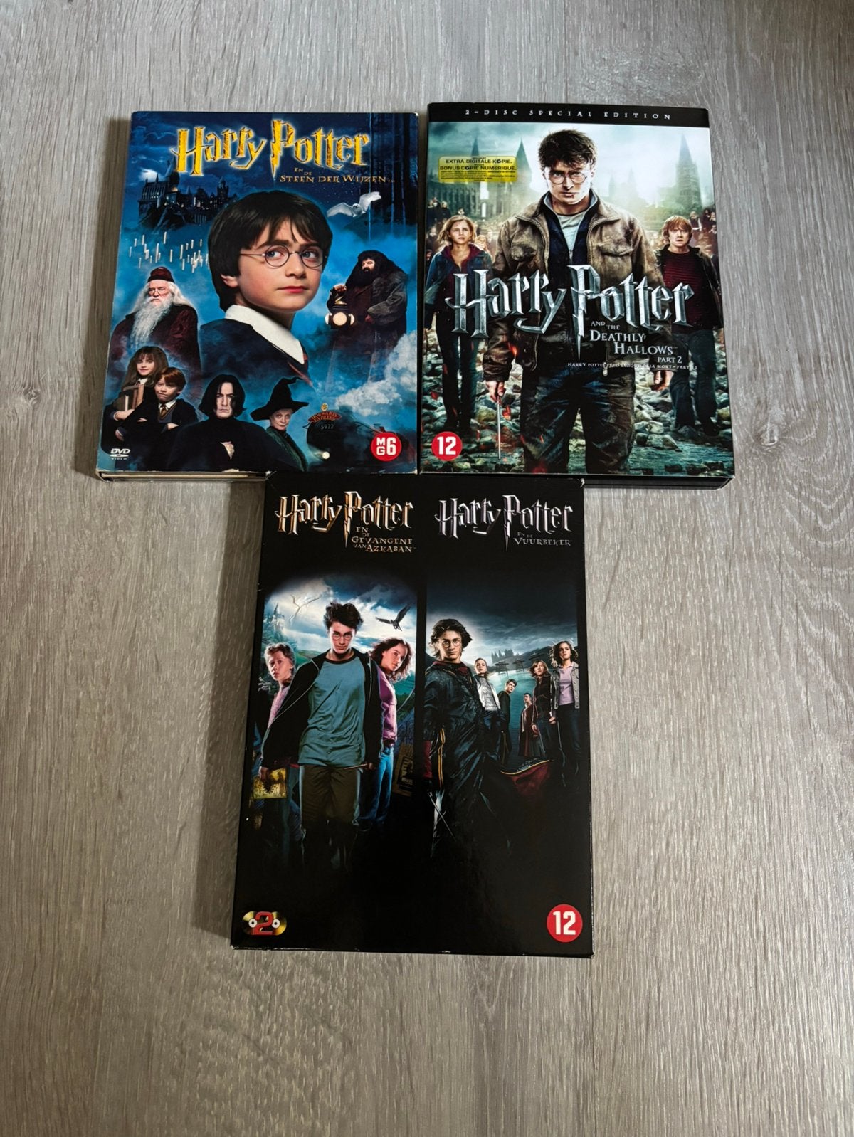 Harry Potter 3 aparte boxsetten - 6 dvd’s, Engels, Nederlands, Ophalen of Verzenden, Zo goed als nieuw