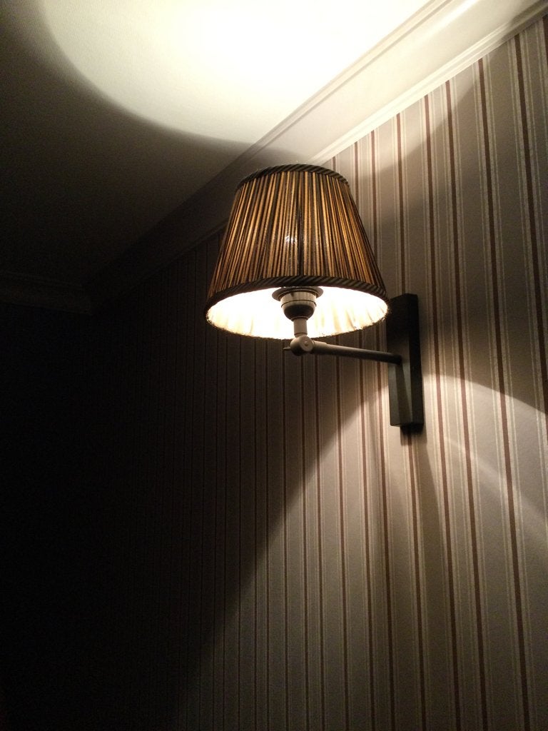 Wandlamp, Ophalen, Bruin, Zo goed als nieuw, Metaal