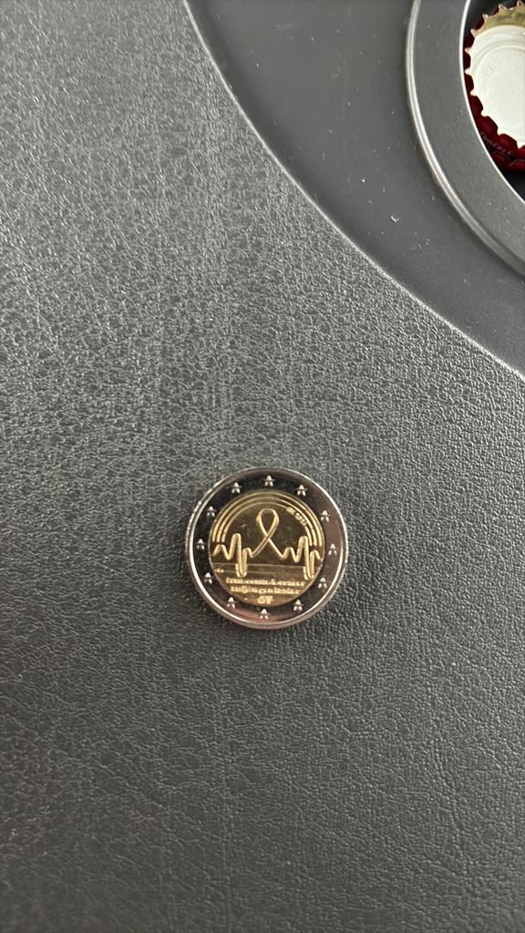 Munstuk strijd tegen kanker 2 euro, Enlèvement ou Envoi, Comme neuf