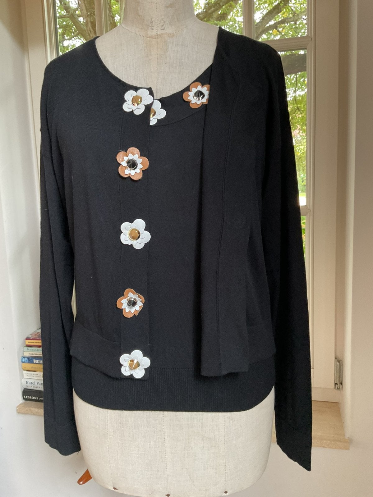 Twinset (haut et gilet) de Caroline Biss, taille 38, Enlèvement ou Envoi, Comme neuf, Taille 36 (S), Noir