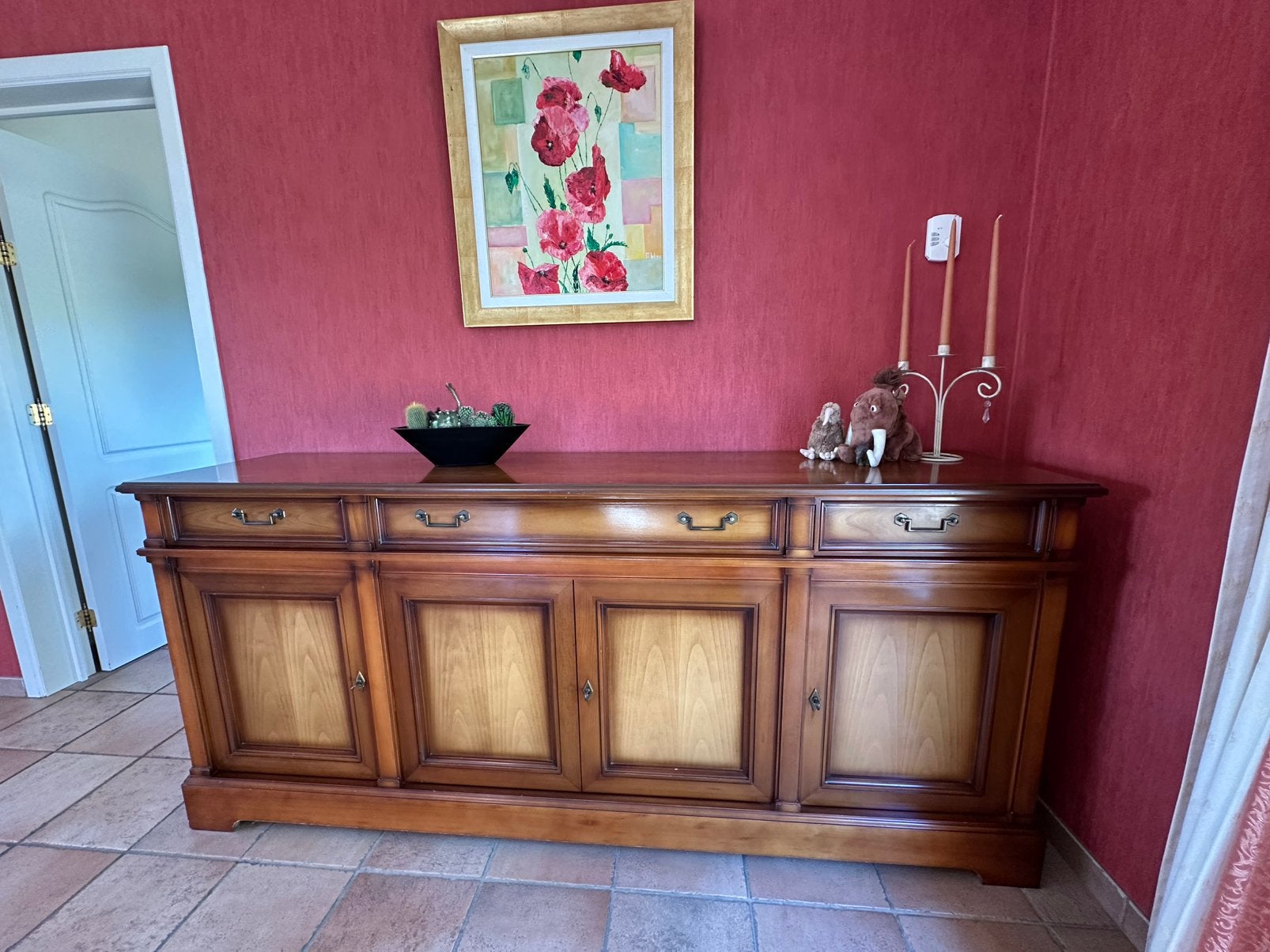Buffet en merisier massif Aurora, Maison & Meubles, Avec tiroir(s), 200 cm ou plus, Classique chic, Enlèvement