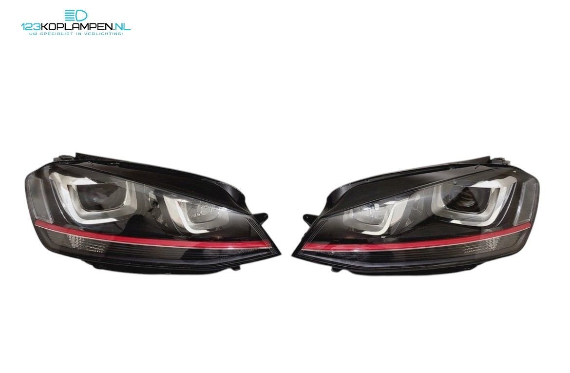Volkswagen Golf 7 Bi-Xenon GTI Rood Koplampen Set 5G1941031A, Gebruikt, -, -, Verzenden