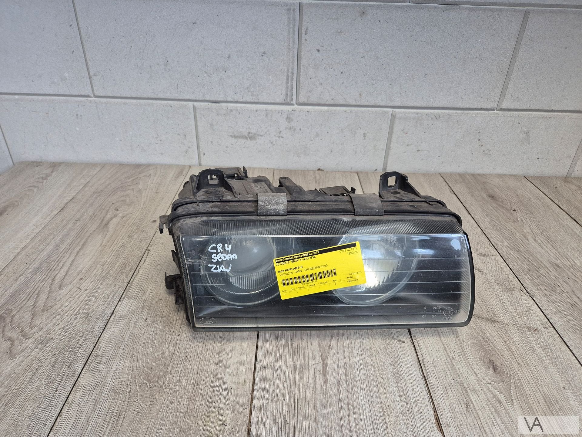 Koplamp rechts BMW 3 serie E36 1990 - 1998 ZKW 1393272 €70, Gebruikt, -, -, Ophalen of Verzenden