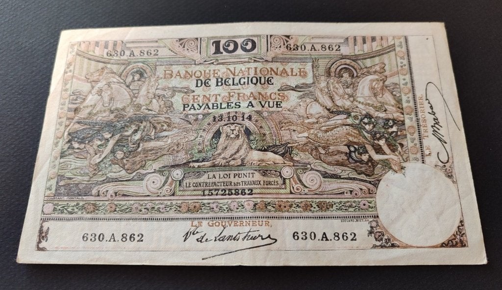 100 frank model 1898, Postzegels en Munten, Bankbiljetten | België, Ophalen of Verzenden, Los biljet