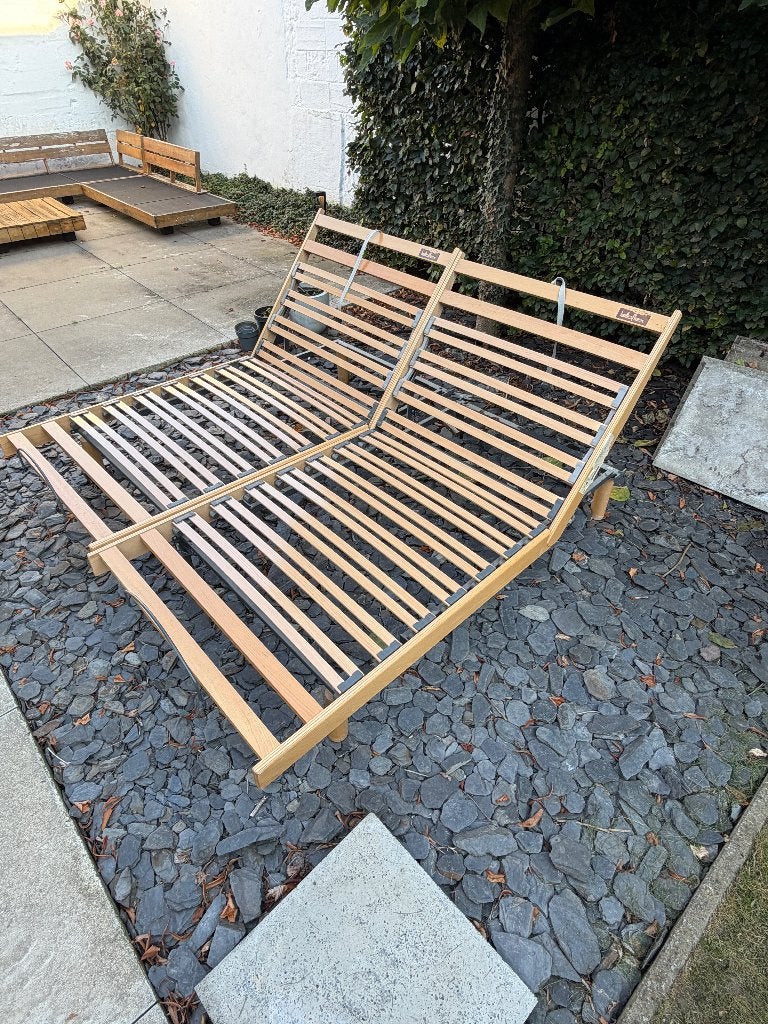 Tweepersoons verstelbare lattenbodem Lattoflex 200 x 180cm, Ophalen, Gebruikt, Tweepersoons, 180 cm