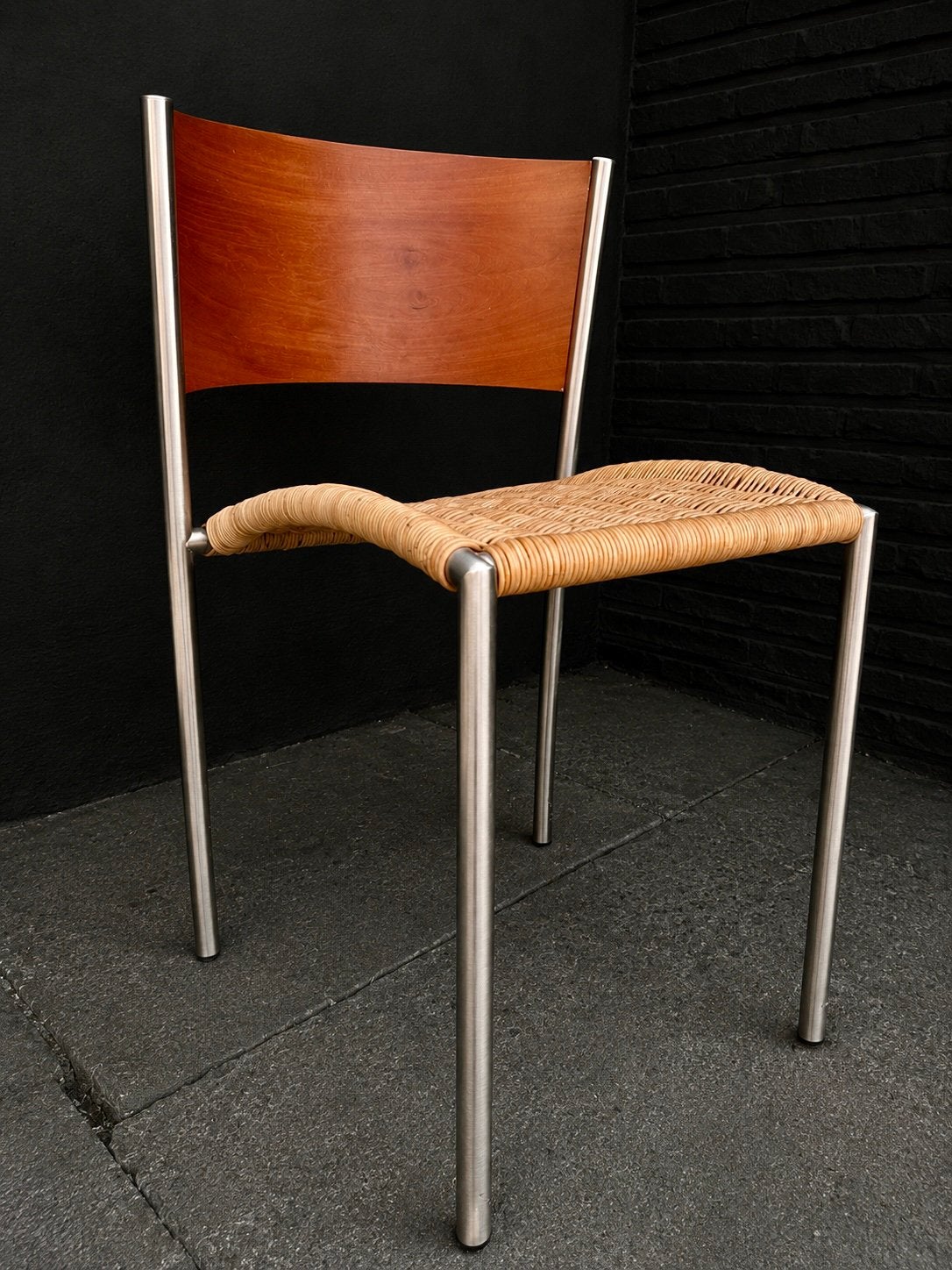 6 vintage Italiaanse stoelen jaren 80, Ophalen, Zo goed als nieuw, Hout