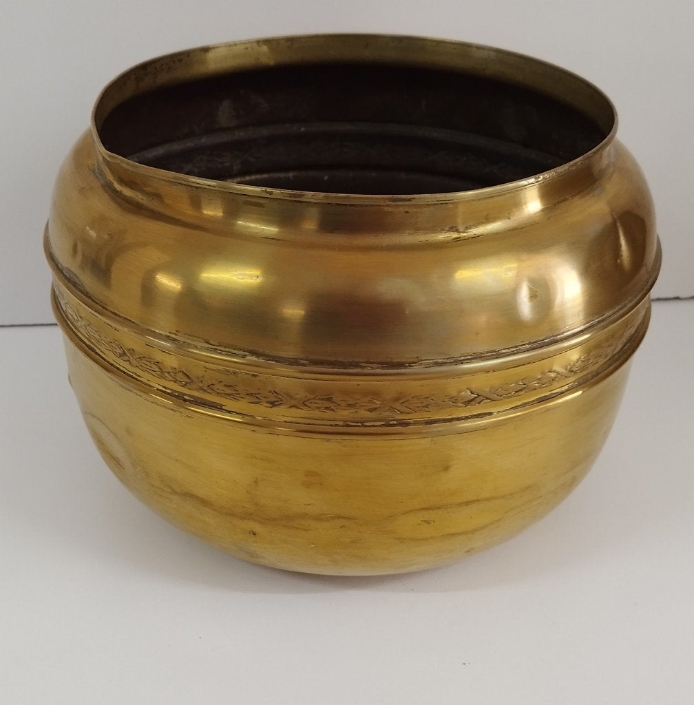Grote koperen plantenpot / sierpot – vintage decoratie, Enlèvement ou Envoi, Cuivre