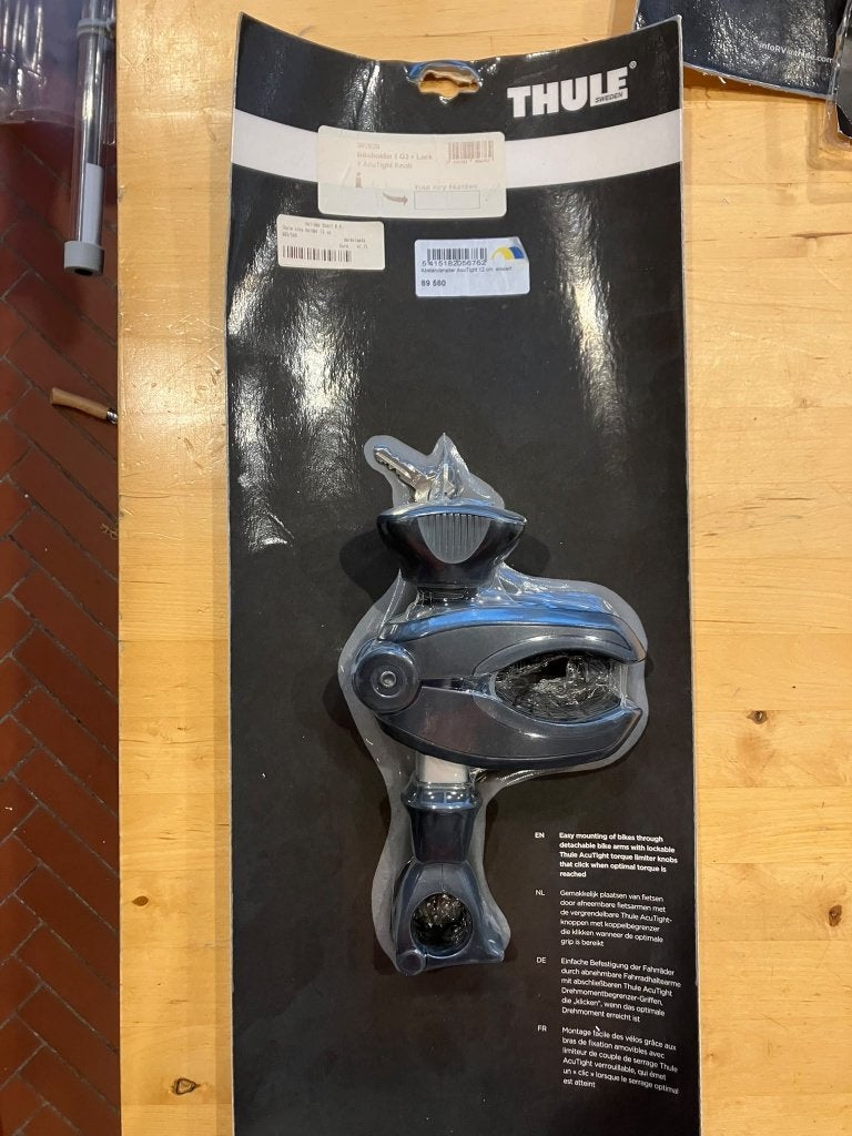 Thule Bike Holder 1 G3 met slot – Nieuw 12cm, Auto diversen, Ophalen, Nieuw, Trekhaakdrager