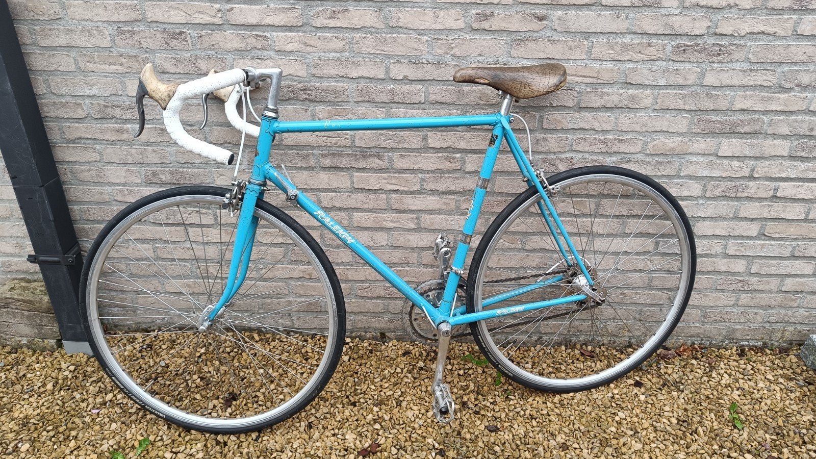 Raleigh retro koersfiets, Ophalen, Jaren '60 of nieuwer, Velgrem, 51 tot 55 cm