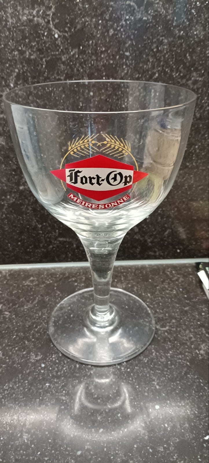 oud bierglas kelk  Fort - op oude br. Meiresonne Gent, Enlèvement ou Envoi