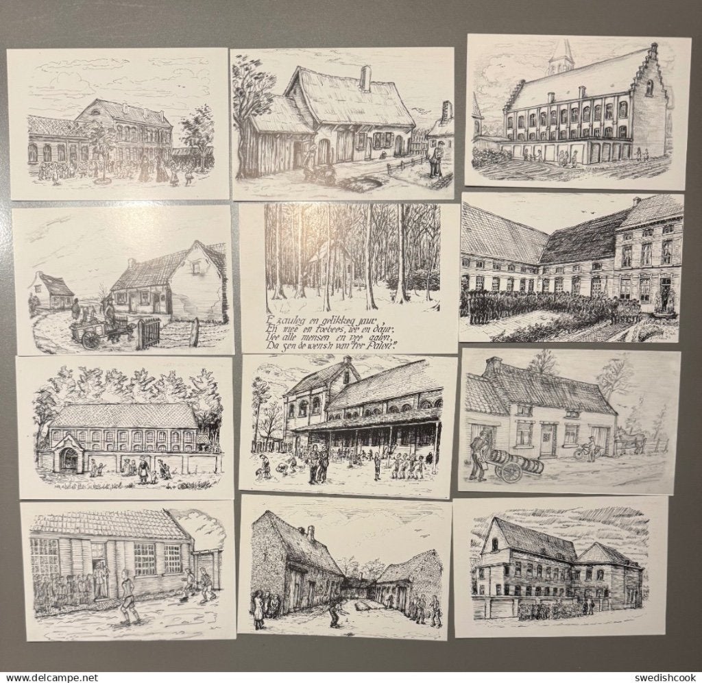 Buggenhout 12 kunstkaarten, Verzamelen, Postkaarten | België, Ophalen of Verzenden