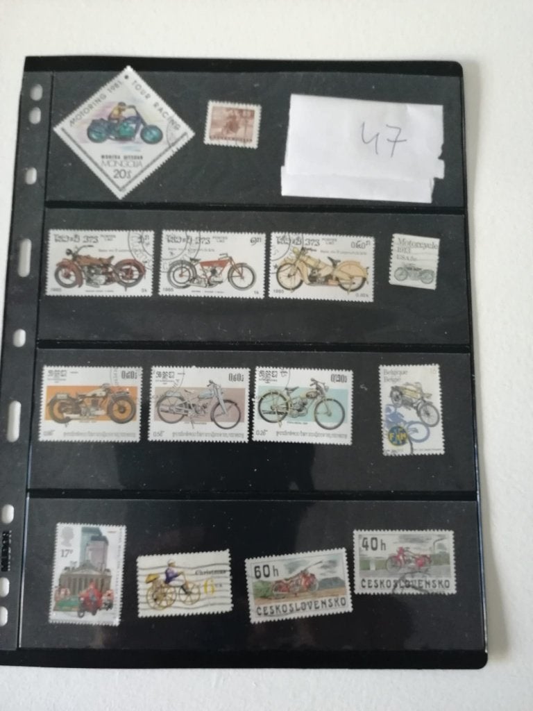 postzegels thema bromfietsen, Ophalen of Verzenden, Gestempeld